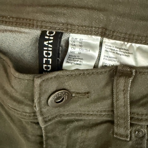 Women’s H&M Divided green skinny pants Size 10 - Picture 4 of 4